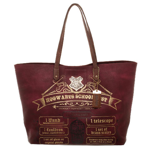Cabas liste de fournitures pour Poudlard rouge - Harry Potter Cabas liste de fournitures pour Poudlard rouge - Harry Potter