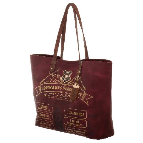 Cabas liste de fournitures pour Poudlard rouge - Harry Potter Cabas liste de fournitures pour Poudlard rouge - Harry Potter