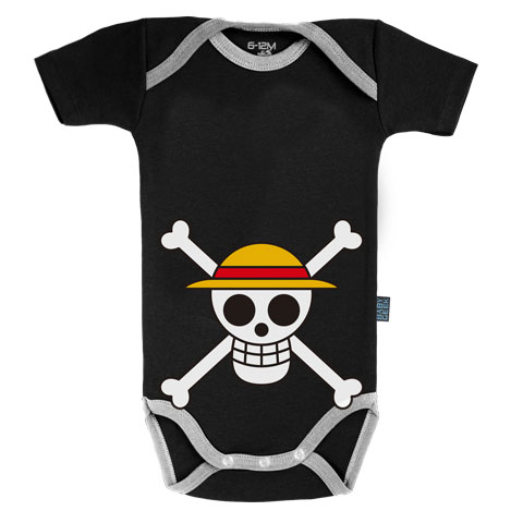 Body bébé manches courtes One Piece - Coton - Noir