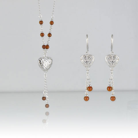 Violyn - Parure: collier et boucles d'oreilles Violyn - Parure: collier et boucles d'oreilles