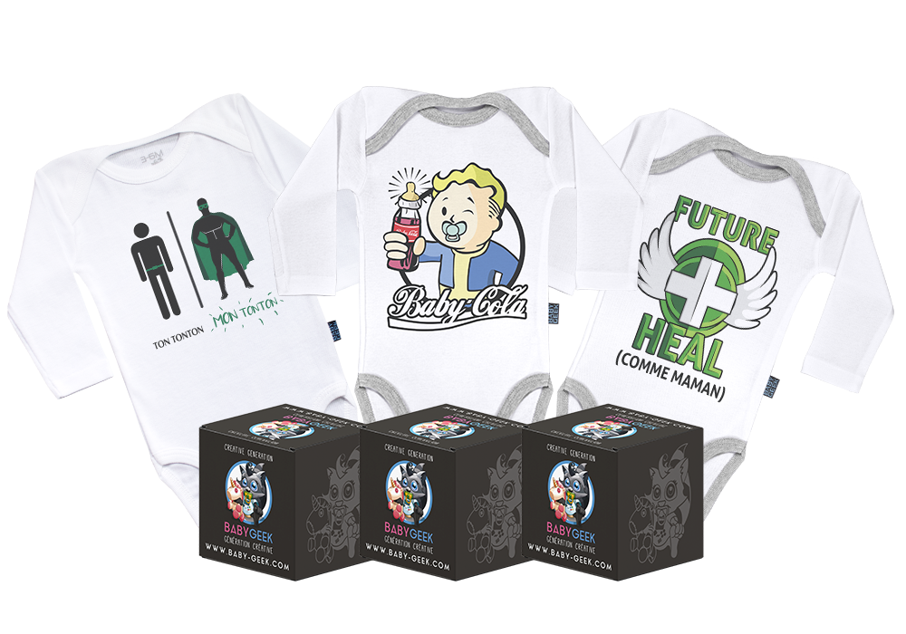 Pack 3 bodies manches longues Pack 3 bodies manches longues