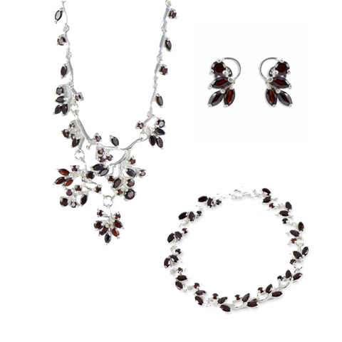 Parure intense grenat Parure intense grenat